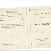 1940 Senior Class Play Program
