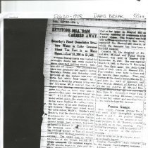 1908 - Keystone Dam Breaks