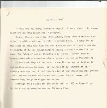 Women's Bowling History 1947-1977