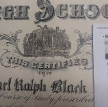 1917 Diploma for Carl Black