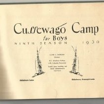 1930 Cussewago Camp Booklet