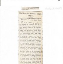 Obituary for C.F. McClaughrey, Feb. 8, 1906