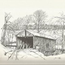 Gudgeonville covered bridge built in 1868.