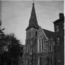 Street Scene Large Gothic Church