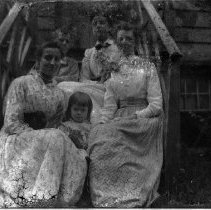 Outdoor informal group, 5 people on Steps