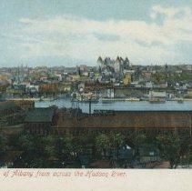 Bird's Eye View of Albany from across the Hudson River