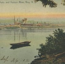 Burden Iron Works and Hudson River, Troy, New York