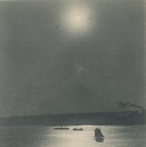 Moonlight on the Hudson, New York, City