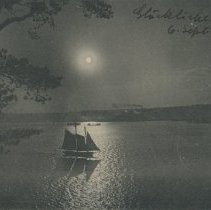 Moonlight on the Hudson, New York, City