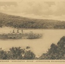Steamer "Washington Irving" approaching Poughkeepsie