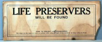 SIGN LIFE PRESERVERS WILL BE FOUND
