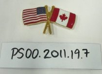 American and Canadian Flag Magnet