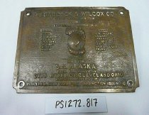 Boiler Builder's Plate ALASKA