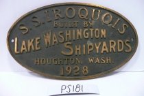 IROQUOIS Builders' Plate