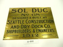 SOL DUC Builder's Plate