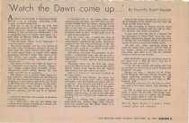 Watch the Dawn come up...