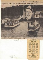 Queen of the Lake, Steamer Dawn, on Retired List