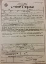 Certificate of Inspection