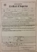 Certificate, Inspection