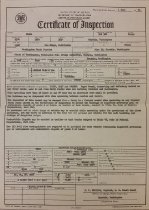 Certificate, Inspection