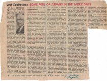 Just Cogitating: Some Men of Affairs in the Early Days