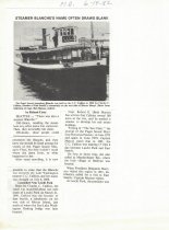 Steamer Blanche's Name Often Draws Blank