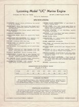 Lycoming Model "UC" Marine Engine