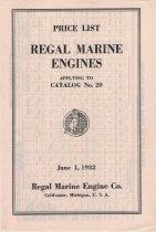 Price List Regal Marine Engines: Applying to Catalog No. 20