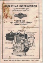 Operating Instructions: Adjustment and Repair Instructions, Parts List