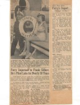 Ferry Important to Frank Gilbert, He's Plied Lake for Nearly 50 Years