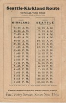 "We Welcome Your Patronage of Kirkland Ferry Route"