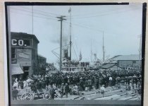 Seattle waterfront, 1904 Nome Gold Rush