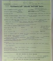 Caterpillar engine picture data form