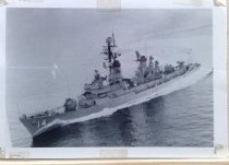 Tom Sandry aboard USS Buchanan in Puget Sound, 1959