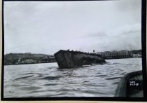 Self-dumping barge tests, 1929