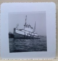 Tug ANNA FOSS outside the locks, Seattle, 1949.