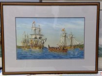 Gathering at Neah Bay, 1792, by Mark Myers