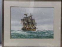 Captain Cook's Resolution off the NW Coast, by Mark Myers