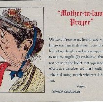 Humorous mother-in-law postcard
