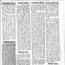 "Memory Tests" from Washington newspaper