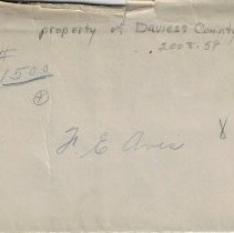 Envelope in which 1921 lease was kept