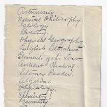 Courses taken by W.H.S. class of 1913