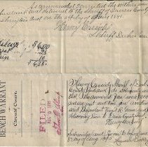 1895 arrest warrant for Virgil Greene