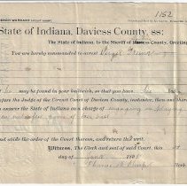 1895 arrest warrant for Virgil Greene