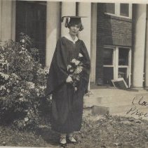 Clara Proctor graduating from Indiana Central College (ca. 1930-1940)