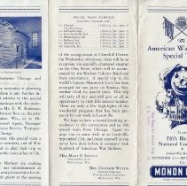1929 brochure about American War Mothers train