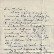 1926 letter from W. E. Kessler to American War Mothers