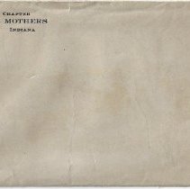 Envelope for Crystal McCord Chapter/American War Mothers
