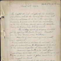 Minutes of Crystal McCord chapter (1925-1926)