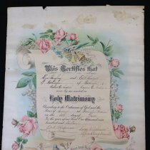 Ezra Bingham & Edith Horrall's 1914 marriage certificate